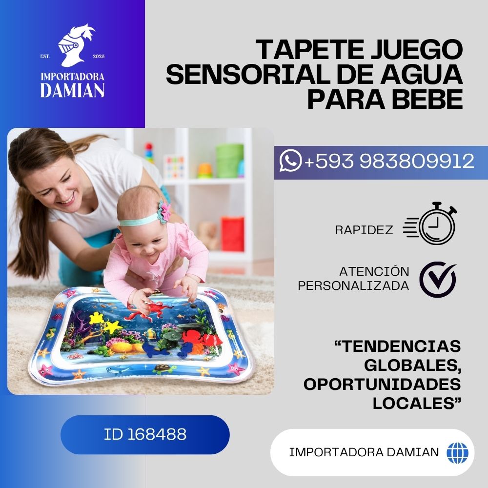 tapete juego sensorial de agua para bebe