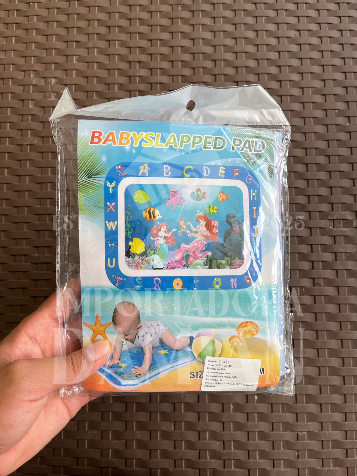 tapete juego sensorial de agua para bebe